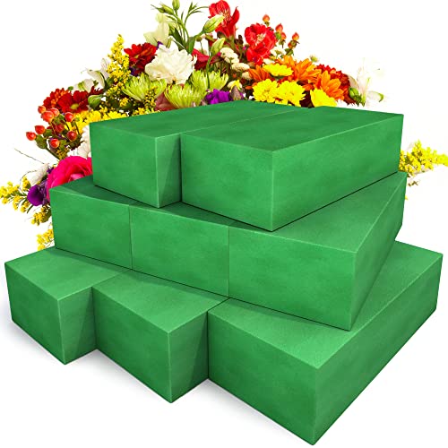 Pack of 8 Large Size Floral Foam Blocks for Fresh and Artificial Flowers (8 Count)