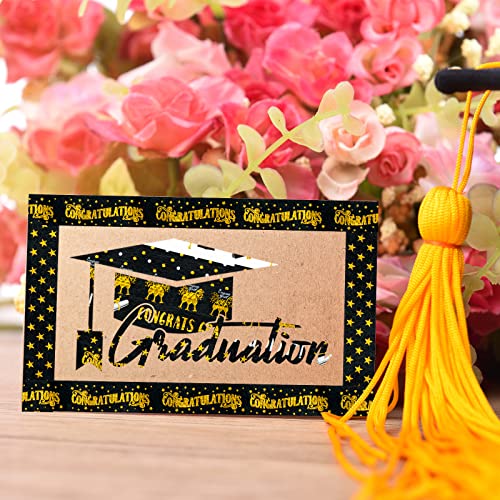 12 Rolls Graduation Washi Tape 2026 Grad Black Foil Gold Washi Masking Tape Graduation Congratulations Decorative Paper Sticker for Scrapbook DIY Art Crafts Gift Wrapping (117.6 Foot)
