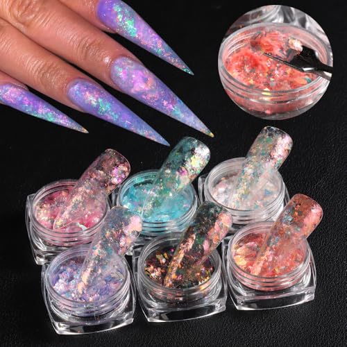 Holographic Iridescent Nail Art Glitter Flakes