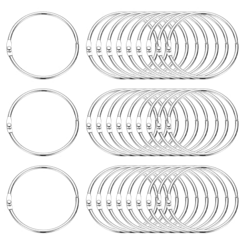 2" x 2.2" Loose Leaf Binder Rings (30 Count)