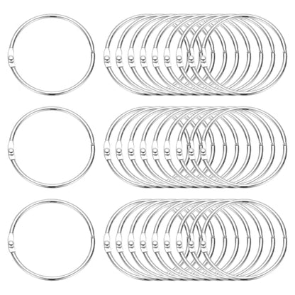 2" x 2.2" Loose Leaf Binder Rings (30 Count)