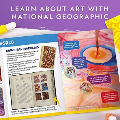 National Geographic Marbling Paint Craft Kit to Create Marble Art for Kids