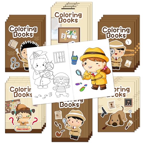 Detective Activity Coloring Books (24 Count)