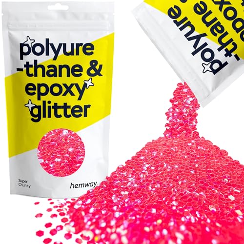 Resin Glitter Fluorescent Pink 100g Super Chunky (3.5274 Ounce)