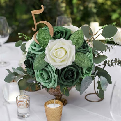 Forest Shades Rose 25pcs Real Looking Artificial Flowers w