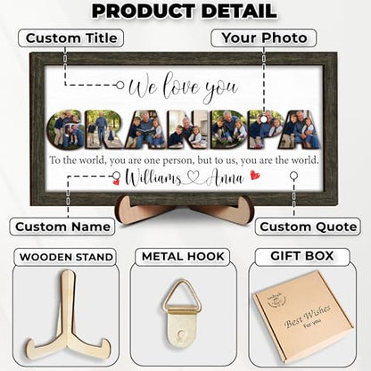 Personalized Grandpa Photo Gifts for Fathers Day