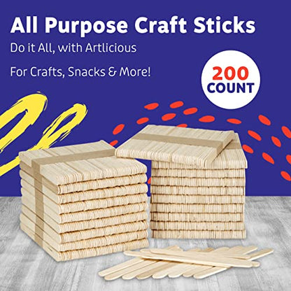 200 Popsicle Sticks (200 Count)