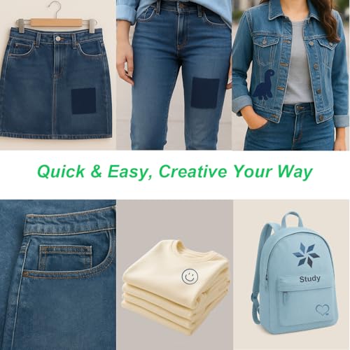Iron On Fabric Patches for Clothing (20 Count)