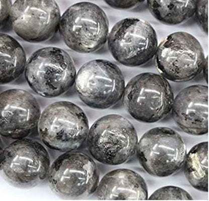 35pcs Adabele Natural Larvikite Black Labradorite Healing Gemstone 10mm (0.39 inch) Round Loose Beads Gem Stone Spacer for Craft Jewelry Making GF20-10