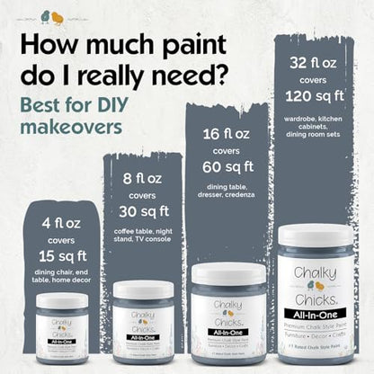 Steel 16 Fl Oz Chalk Paint for Furniture All in One