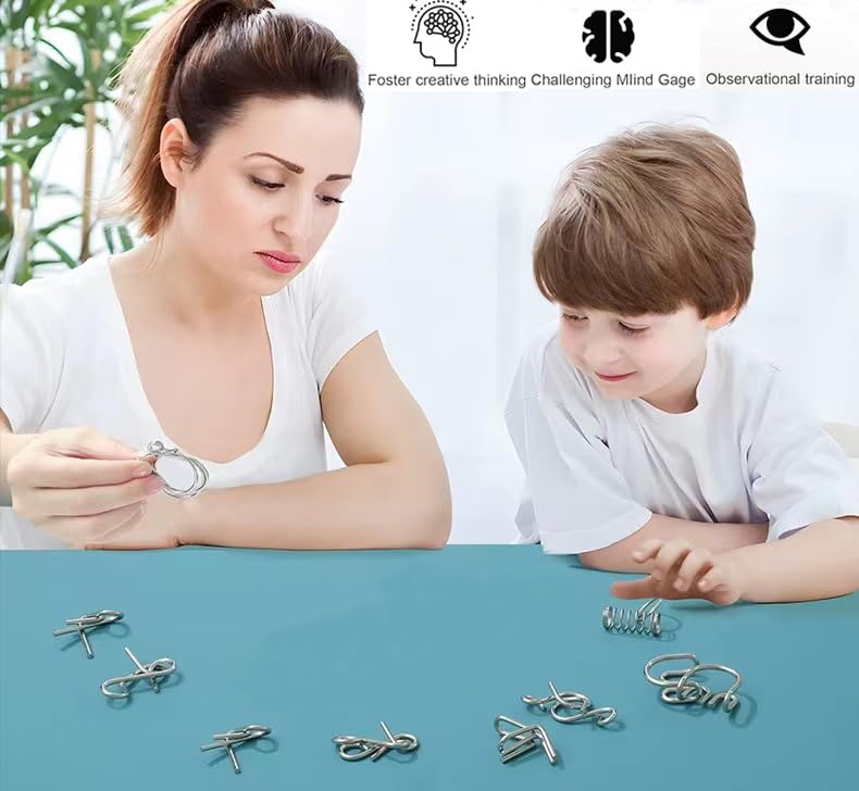 Metal Wire Puzzle Set of 24 with Pouch (24 Count)