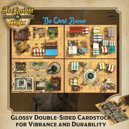 Desert Adventures Roleplaying D&D Battlemaps; 16 Modular RPG Maps in 8 Double