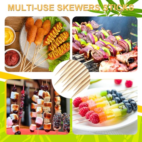 300 Pcs 10 inch Natural Bamboo Skewers