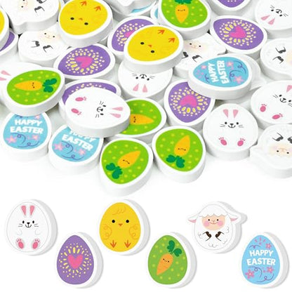 Easter Egg Mini Erasers for Kids (60 Count)