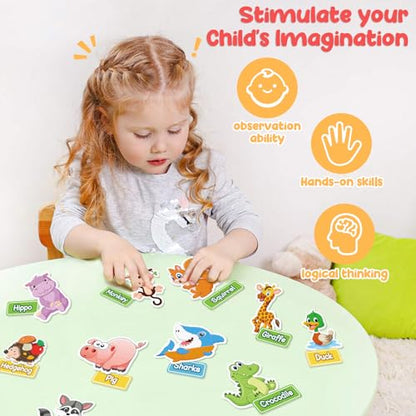 90 Pcs Wild & Farm Animals Felt Board Story Pieces Set for Toddlers (90 Count)