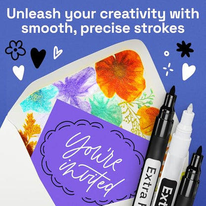 6 Black & White Acrylic Paint Pens (6 Count)