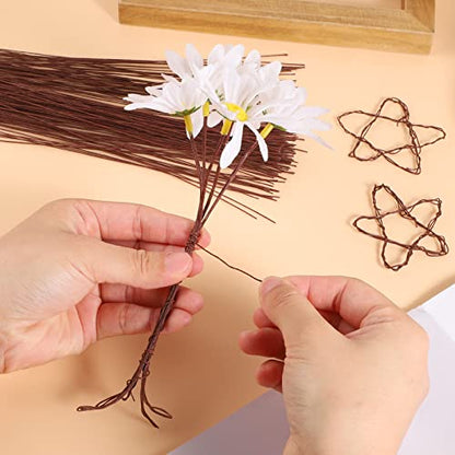 200 Pcs Brown Floral Wire (233.34 Foot)