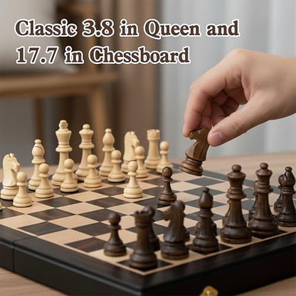17" Wooden Chess Set