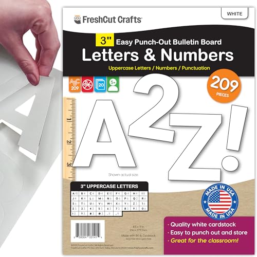 3 Inch Bulletin Board Letters & Numbers (209 Count)