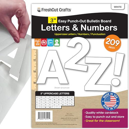 3 Inch Bulletin Board Letters & Numbers (209 Count)