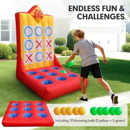 Inflatable Ball Toss Carnival Game with Built (10 Count)