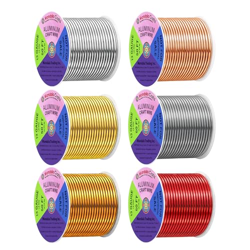 13 GA Gray Copper Red Assorted Anodized Aluminum Craft Wire (300 Foot)