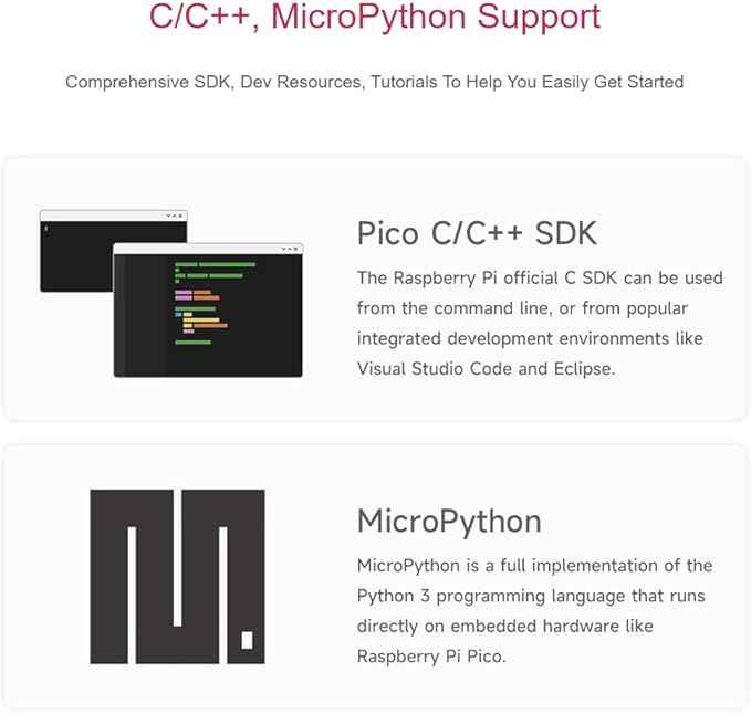 Raspbery Pi Pico 2 W Microcontroller Board, Based on Official RP2350 Chip, Dual-core & Dual-Architecture Design, Supports WiFi and BLE (RPi Pico 2 W)