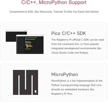 Raspbery Pi Pico 2 W Basic Kit, with Pico 2 W Microcontroller Board, Based on Official RP2350 Chip, Dual-core & Dual-Architecture Design, Supports WiFi and BLE