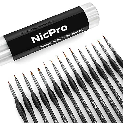 15 PCS Detail Paint Brushes (15 Count)