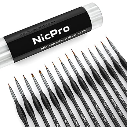 15 PCS Detail Paint Brushes (15 Count)