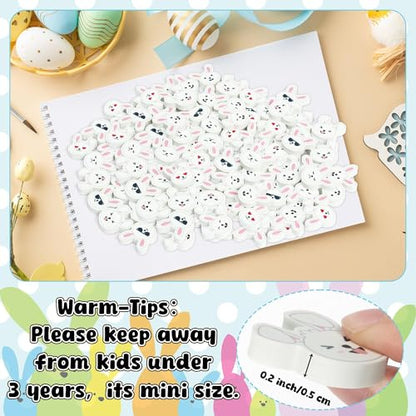Easter Bunny Mini Erasers for Kids (60 Count)