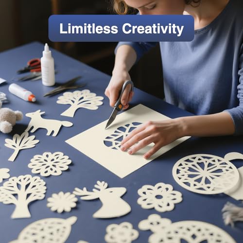 Cardstock 8.5 x 11 Inch 80 Sheets 190 gsm Heavyweight Card Stock Paper Off White Cardstock Printer Paper Perfect for Wedding Invitations (80 Count)