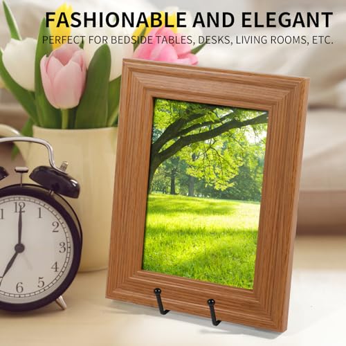 5 Pack 10.3 Inch Black Plate Stands Picture Easels for Display Large Book Stands for Picture (5 Count)