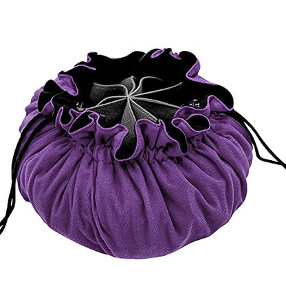 Large Dice Bag with Pockets Big Capacity Dice Bag Drawstring Pouch