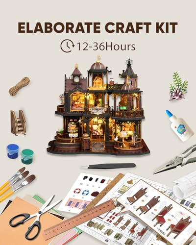 DIY Miniature House Kit Dollhouse Kit for Adults to Build Mini Magic House