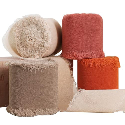 4 Rolls Silk Chiffon Ribbon 1 (4 Count)