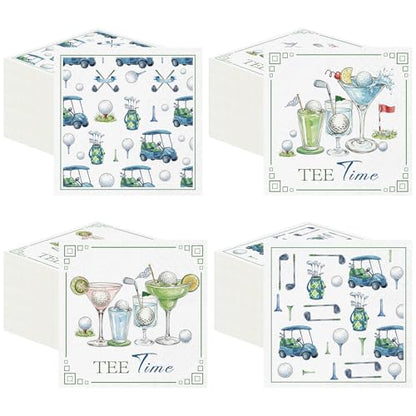 200 Pcs Tee Time Golf Cocktail Napkins Disposable 2 (200 Count)