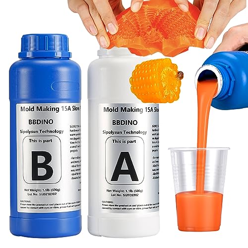 Silicone Mold Making Kit 15A Persimmon Orange Trial 2.2 Lbs