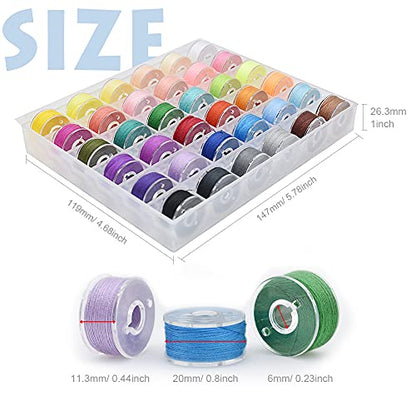 72Pcs Bobbins Sewing Threads Kit