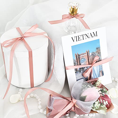 100yds 3 8 Inch Rose Gold Satin Ribbon for Craft Gifts Wrapping (300 Foot)