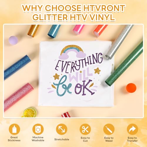 Glitter HTV Heat Transfer Vinyl