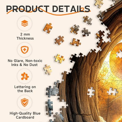 Round Puzzles for Adults 1000 Pieces (1000 Count)