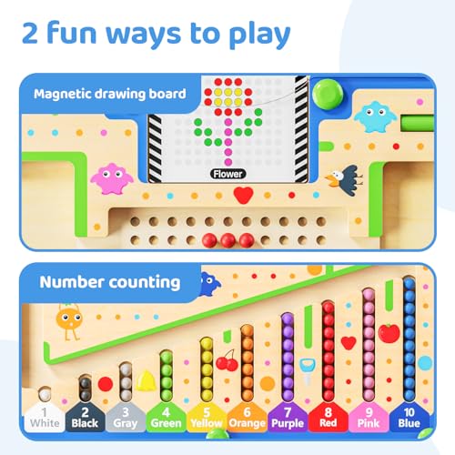 2 in1 Magnetic Color and Number Maze