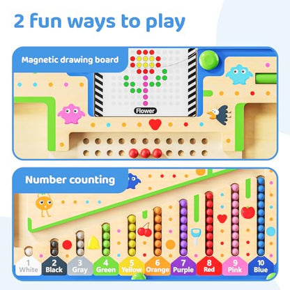 2 in1 Magnetic Color and Number Maze