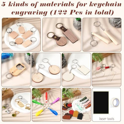 122 Pcs Laser Engraving Blanks
