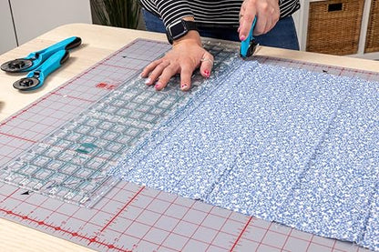 TrueCut Rectangle 24.5" x 6.5" Quilting Ruler with Track and Guide for Straight Cuts
