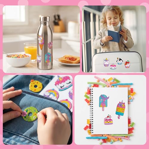 Girls Desserts Diamond Painting Kits for Kids (3.68 Ounce)