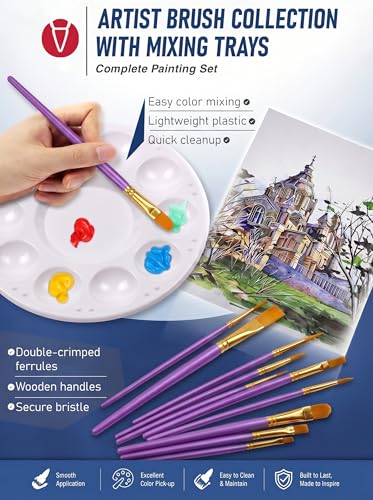 Paint Brush & Palette Set (25 Count)