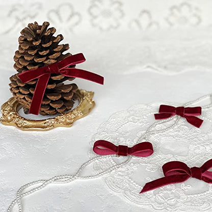 Vintage Burgundy Velvet Ribbon (75 Foot)