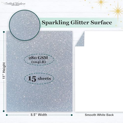 Cardstock Warehouse Diamond Print Inkjet Glitter (15 Count)